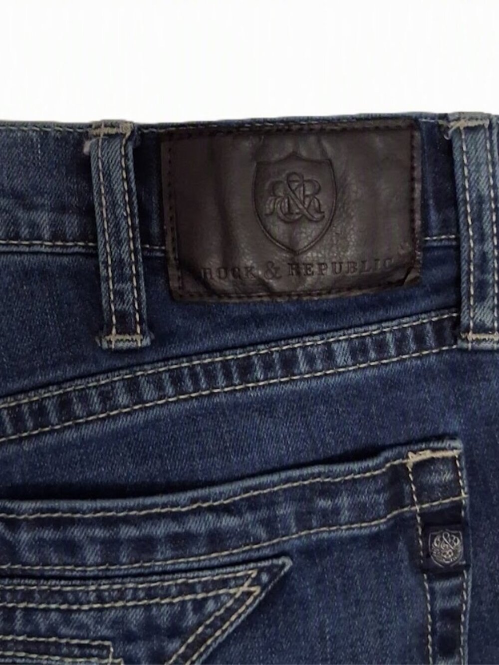 Rock & Republic Neil Men’s Straight Jeans 36x30 Dark Wash Stretch Denim - Picture 5 of 9